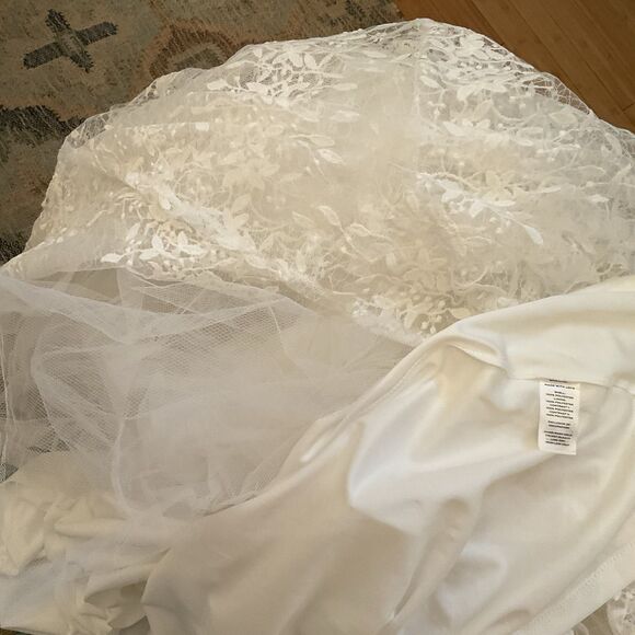 Lulus Sweetest Beloved Maxi Dress Women's L White Mesh Embroidered NWT - Picture 13 of 13